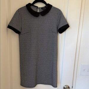 Forever 21 Monochrome Houndstooth Mini Dress Small